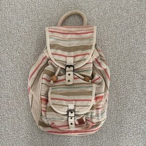 Roxy Striped Canvas Backpack